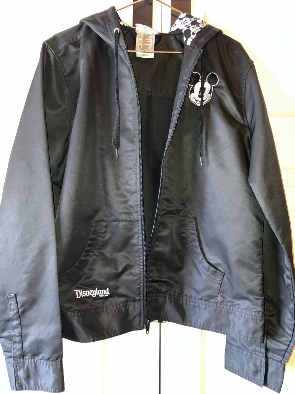 Disney Black Hooded Jacket with Mickey Patch